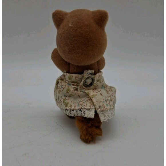 Vintage 1985 Epoch Sylvanian Slydale Fox Family Set of 4 Flocked Calico Critters - Picture 5 of 16